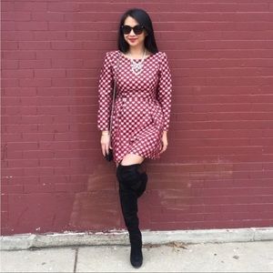 Red Jacquard Heart Dress 💃🏻